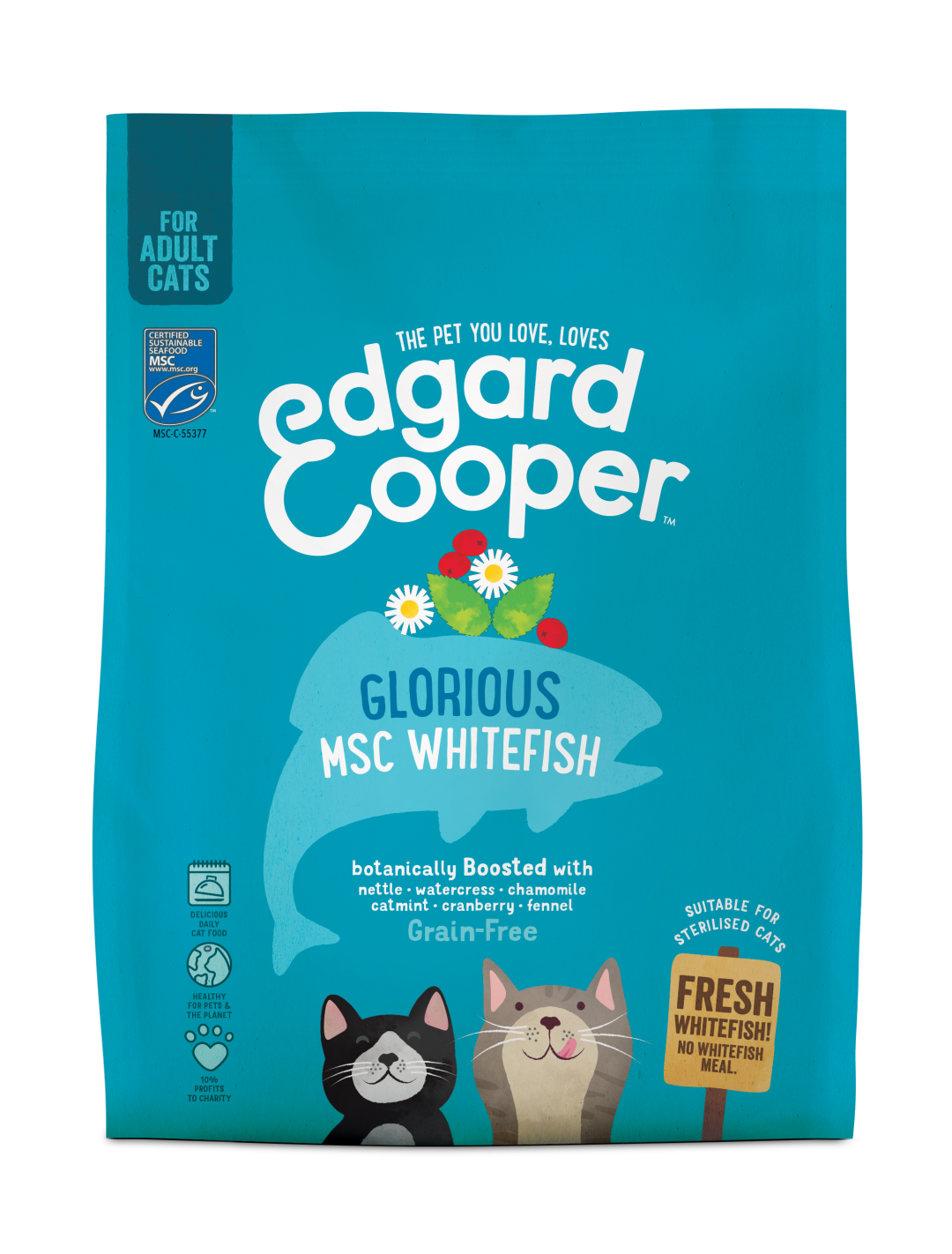 Edgard & Cooper kattenvoer Adult MSC witvis 300 gr